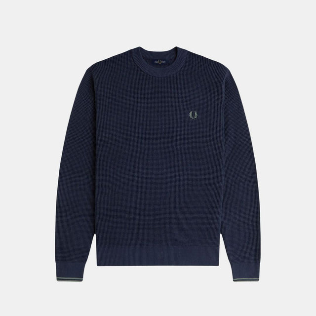 Fred Perry Waffle Stitch Jersey Dark Airforce