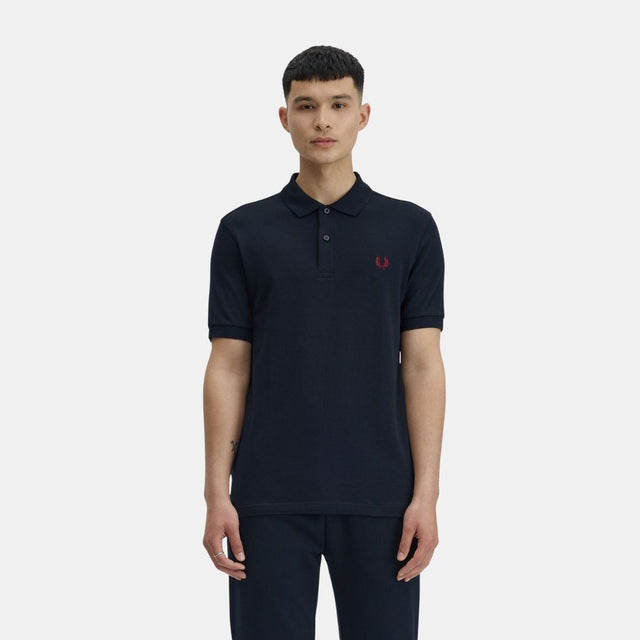 Fred Perry M6000 Polo Navy-Toasted Red