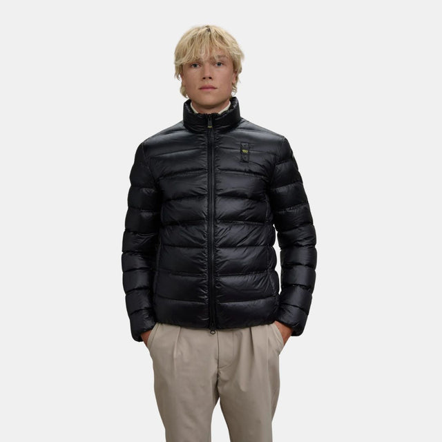 Blauer Down Jacket With Mandarin Collar Belmont Black