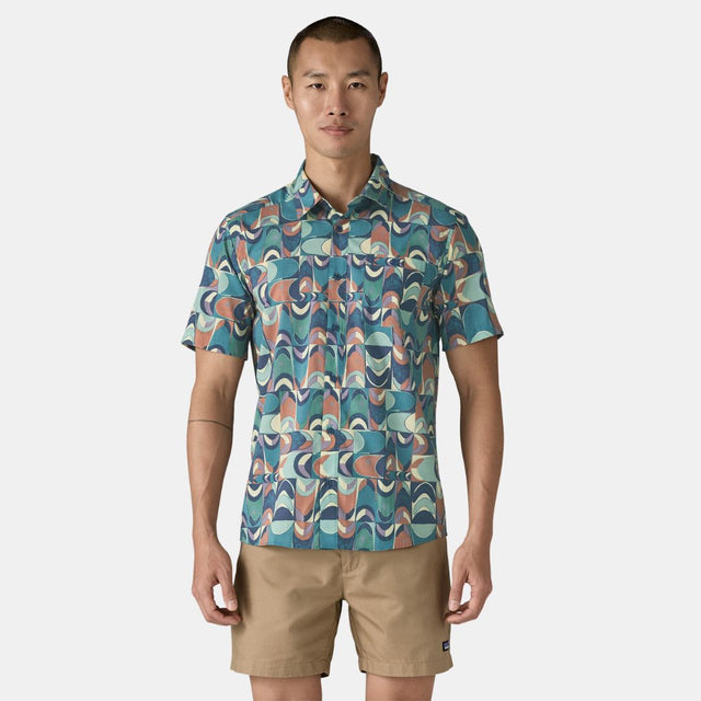 Patagonia Men's Go-To Lightweight Shirt Swallowtail Geo: Still Blue