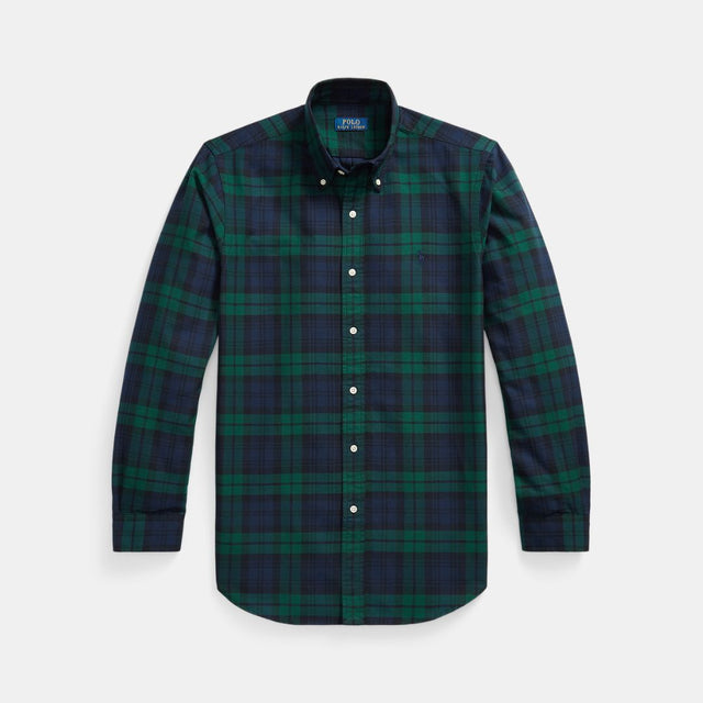 Polo Ralph Lauren Custom Fit Tattersall Oxford Shirt Navy/Green Multi