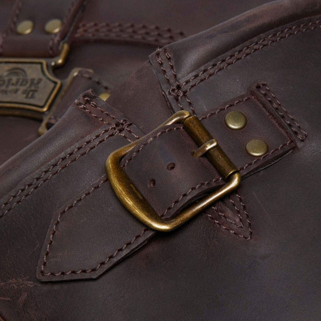 Dr. Martens Anistone Hi Burnished Waxy Pull Up Women's Dark Brown