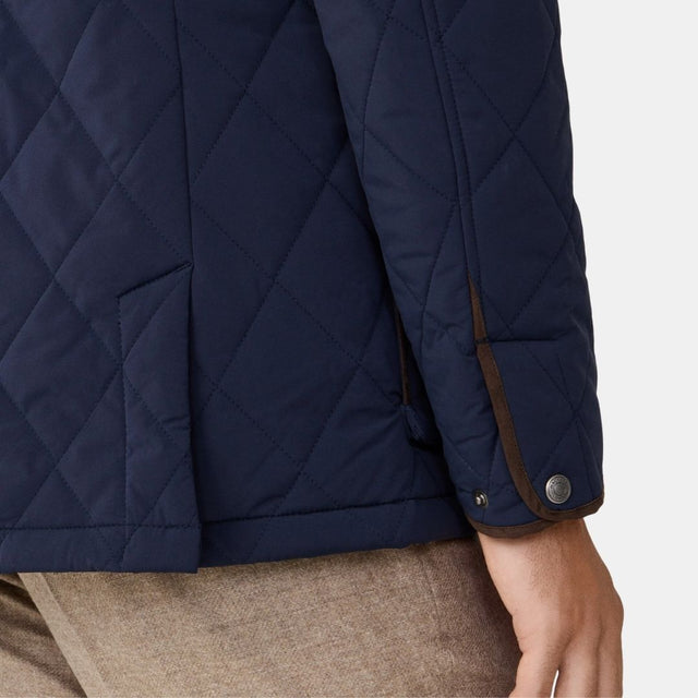 Hackett London Quilted Jacket Midnight Blue