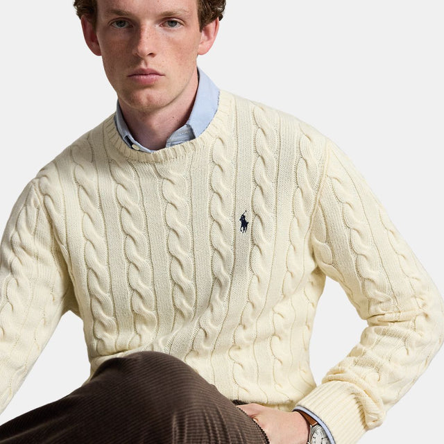 Polo Ralph Lauren Cable-Knit Cotton Jumper Andover Cream