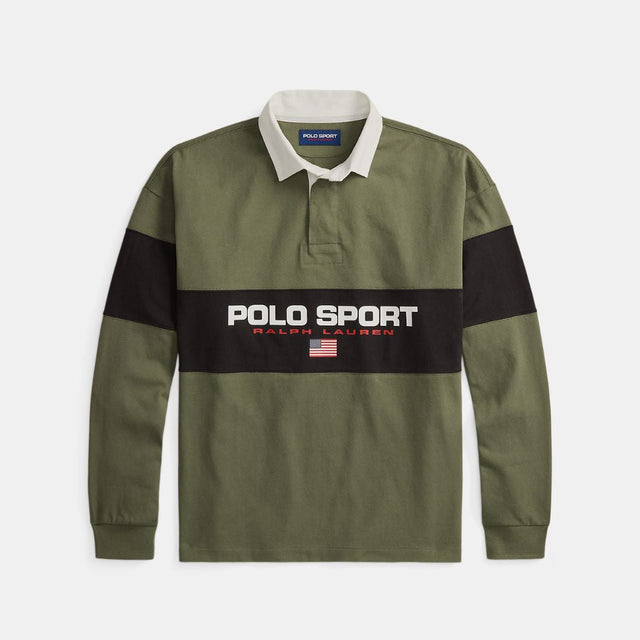 Polo Ralph Lauren Big Fit Polo Sport Rugby Shirt Cruise Olive/Black Boot
