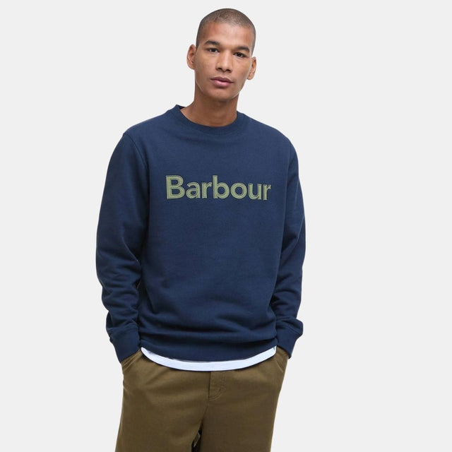 Barbour Pique Applique Crew Sweatshirt Navy
