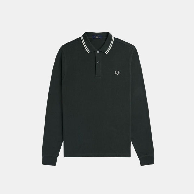 Fred Perry LS Polo M3636 Twin Tipped Night Green