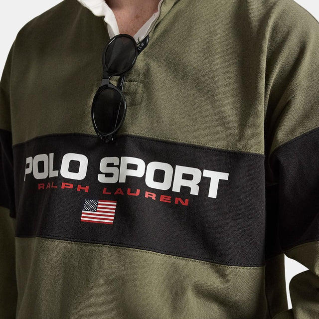 Polo Ralph Lauren Big Fit Polo Sport Rugby Shirt Cruise Olive/Black Boot