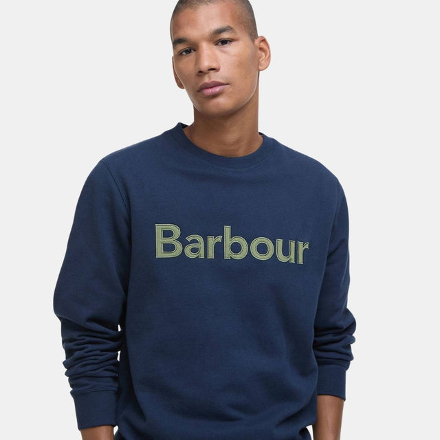 Barbour Pique Applique Crew Sweatshirt Navy