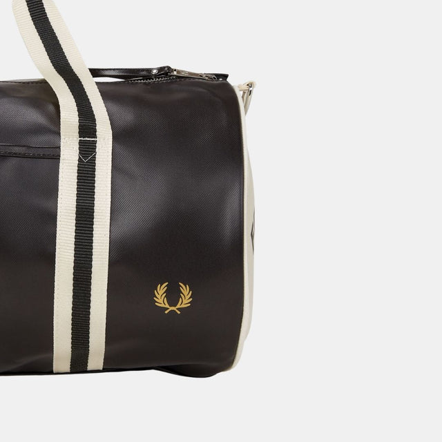 Fred Perry Classic Barrel Bag Black Ecru