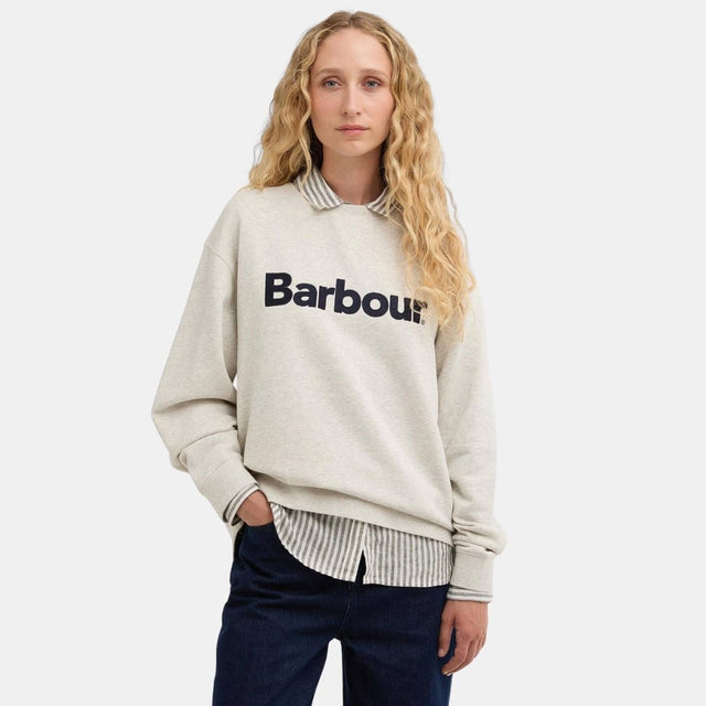Barbour Hartland Crew Sweatshirt Cloud Marl