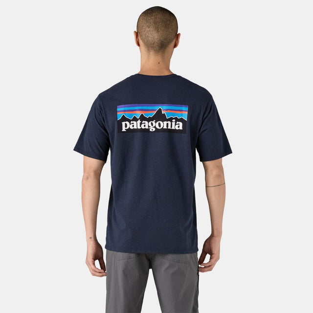 Patagonia Men's P-6 Logo Responsibili T-Shirt New Navy
