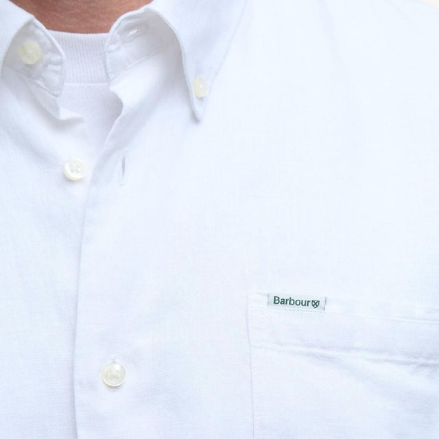 Barbour Nelson Linen Blend Regular Shirt White