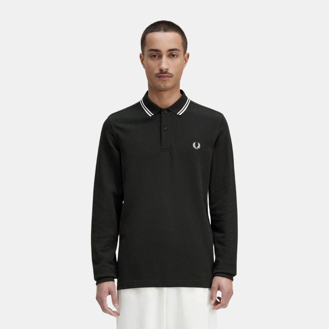 Fred Perry LS Polo M3636 Twin Tipped Night Green
