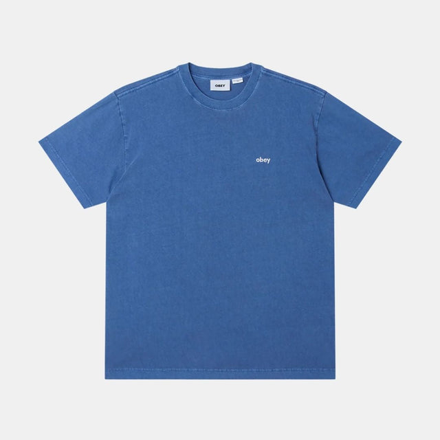 Obey Lowercase Pigment Tee Ss Pigment Electric Indigo