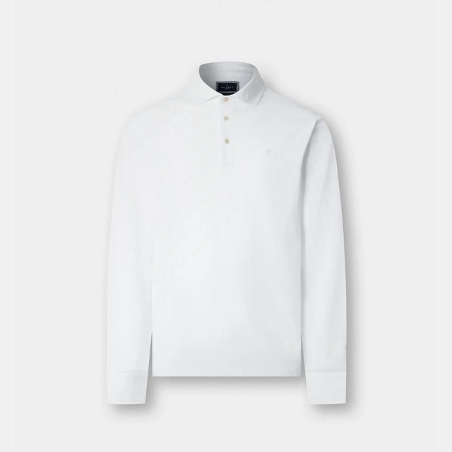 Hackett London Pima Cotton Polo Ls White
