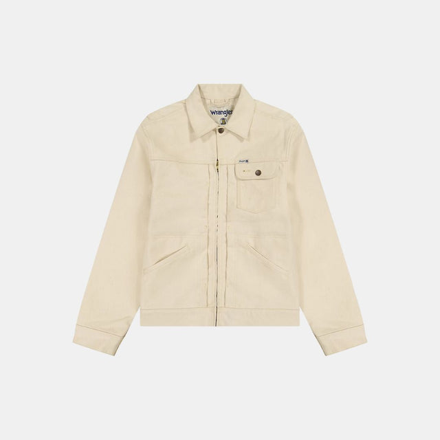 Wrangler Jacket Blue Bell Embroidered Jacket Ecru