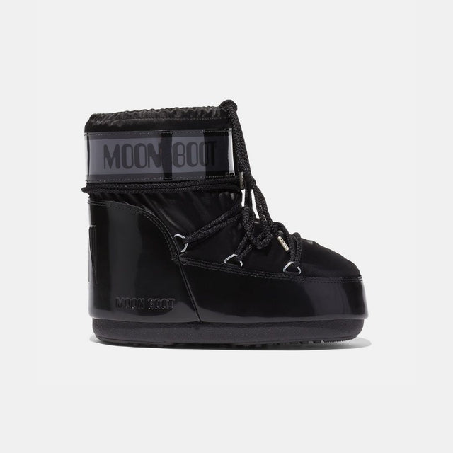 Moon Boot Icon Low Glance Satin Black