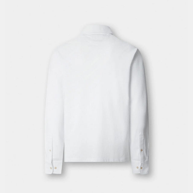 Hackett London Pima Cotton Polo Ls White