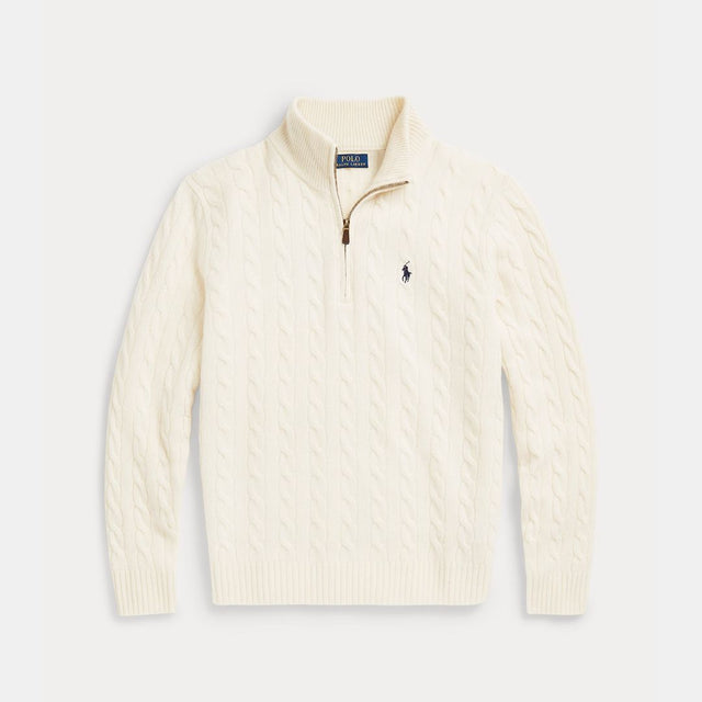 Polo Ralph Lauren Long Sleeve Pullover Quarter Zip Cream