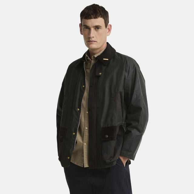 Barbour Icons Patch Bedale Wax Sage