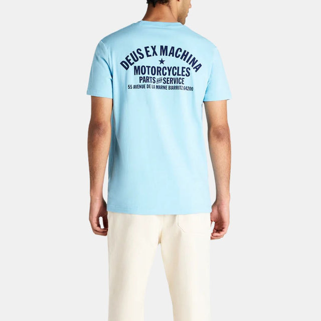 Deus Ex Machina Biarritz Address T-Shirt Sky Blue