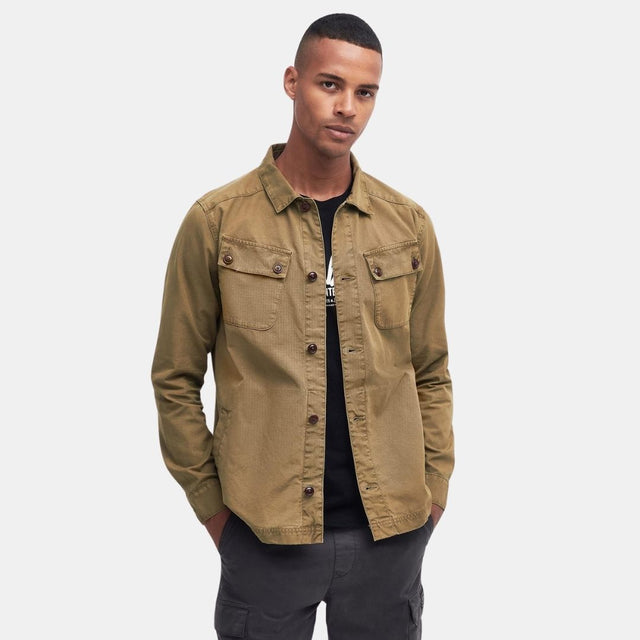 Barbour International Harris Overshirt Olive Branch