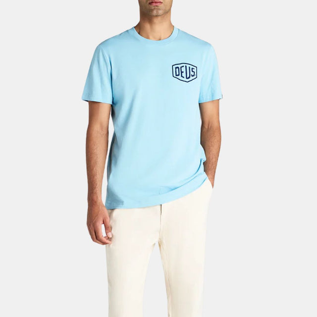 Deus Ex Machina Biarritz Address T-Shirt Sky Blue