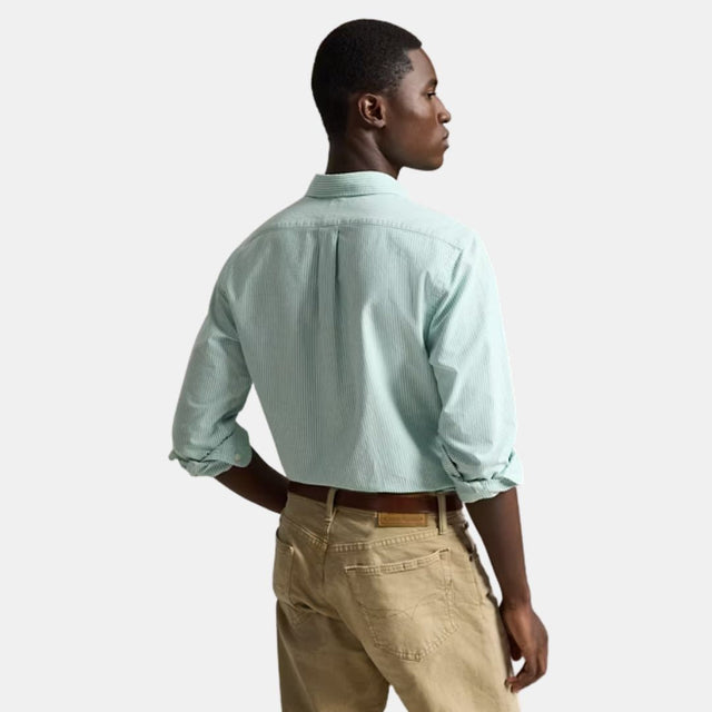 Polo Ralph Lauren Custom Fit Striped Oxford Shirt Green/White