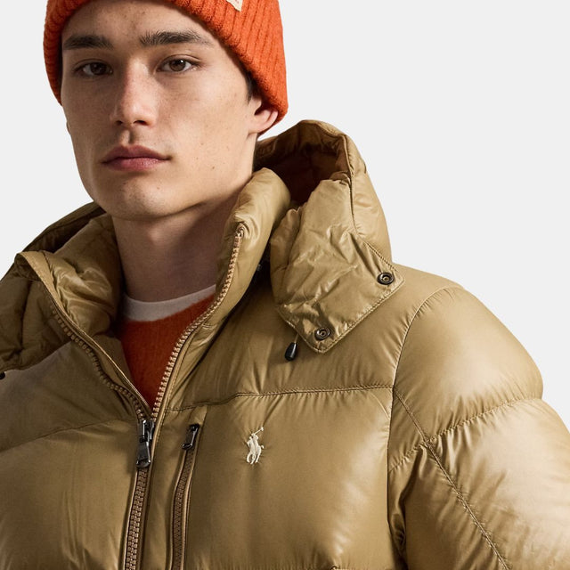 Polo Ralph Lauren The Gorham Glossed Down Jacket Camel Glossy