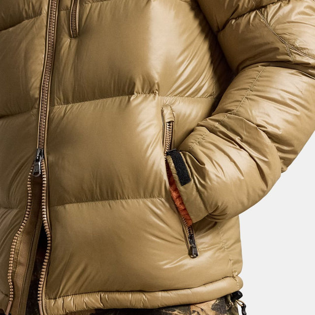 Polo Ralph Lauren The Gorham Glossed Down Jacket Camel Glossy