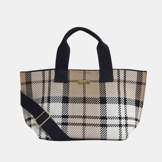 Barbour Layla Tartan Mini Tote Bag Rosewood Tartan