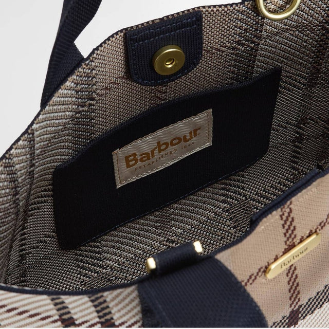 Barbour Layla Tartan Mini Tote Bag Rosewood Tartan