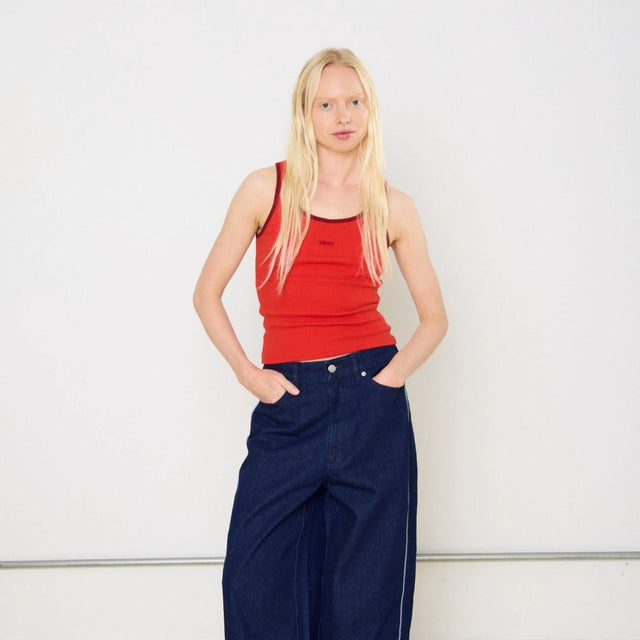 Obey Loren Rib Tank Red