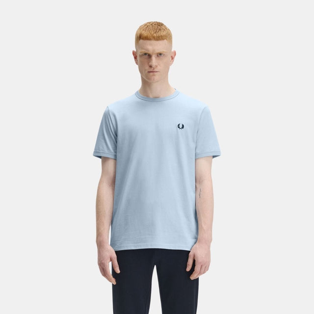 Fred Perry Ringer T-Shirt Light Blue