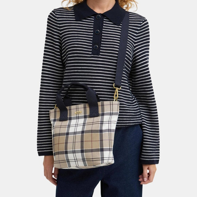 Barbour Maisy Tartan Tote Bag Rosewood Tartan