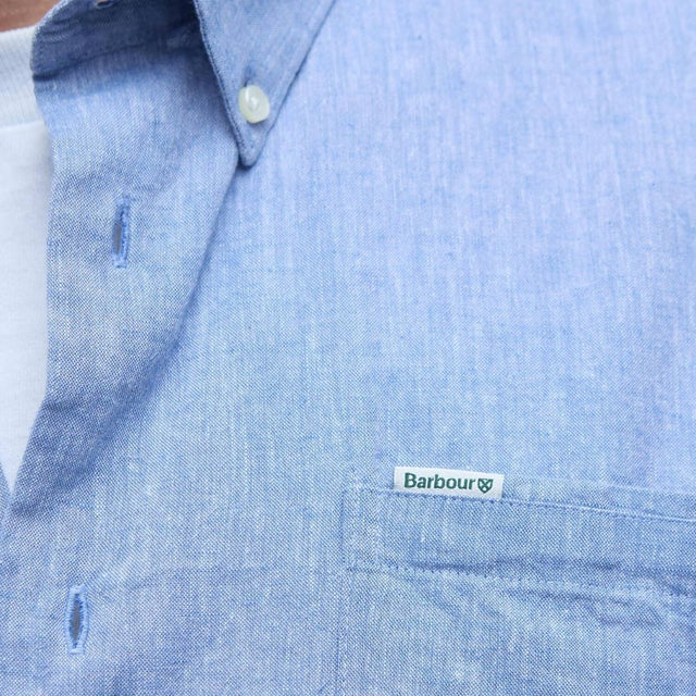 Barbour Nelson Linen Blend Regular Shirt Blue