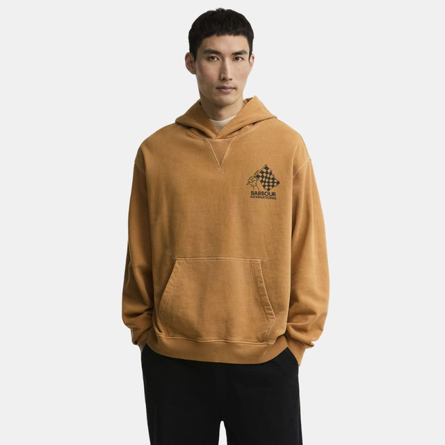 Barbour International Eric Graphic Hoodie Honey