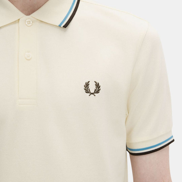 Fred Perry Polo M3600 Ecru & Carrington Brick