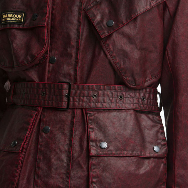 Barbour International Distressed 90th Anniversary A7 Casual Garnet
