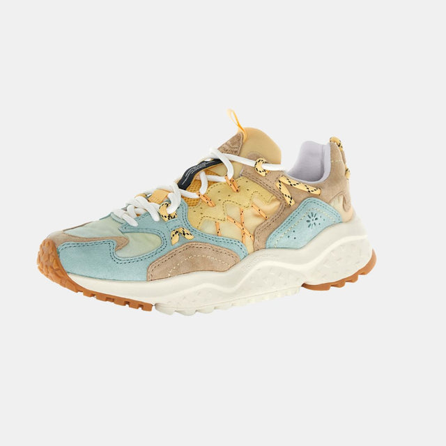 Flower Mountain Yamabushi Women's Suede-Nylon R Mentos-Sand-Pale Yellow