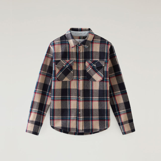Woolrich Alaskan Melton Overshirt Men's Sand Check