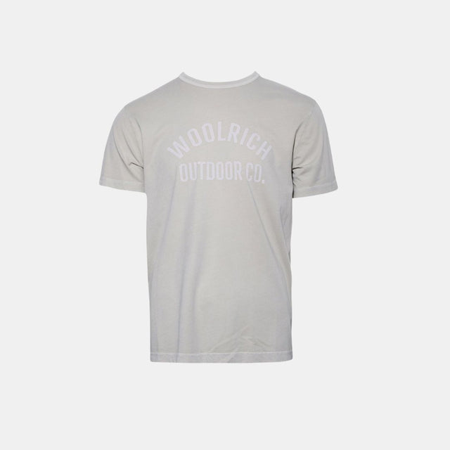 Woolrich Leichtes, stückgefärbtes T-Shirt in Salbeigrün