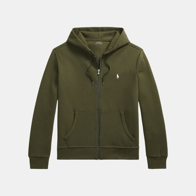 Ralph Lauren Double-Knit Full-Zip Hoodie Company Olive