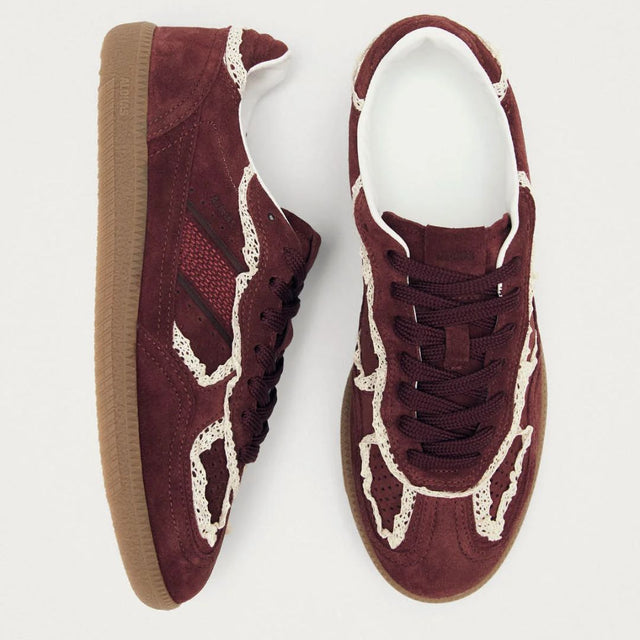 Alohas 490 Crochet Burgundy Leather Sneakers