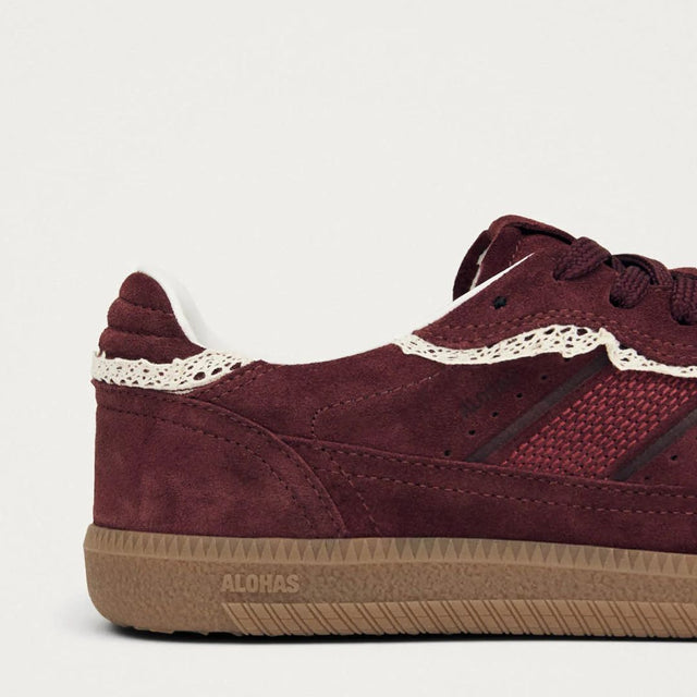 Alohas 490 Crochet Burgundy Leather Sneakers