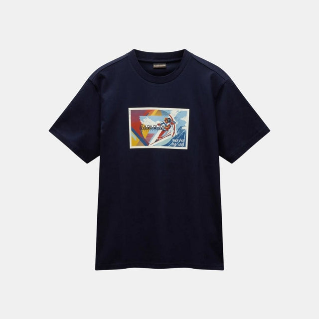 Napapijri Portalet Short Sleeve T-Shirt Dark Blue