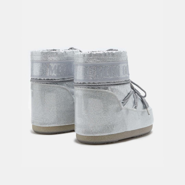 Moon Boot Icon Low Glitter Silver