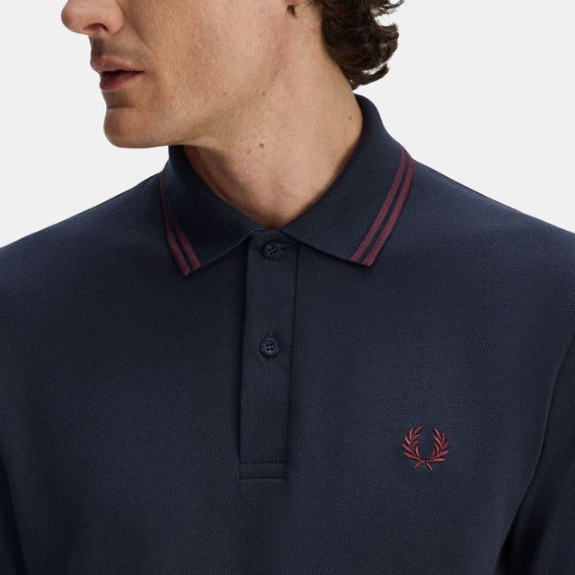 Fred Perry M12 Polo Navy-Dark Red