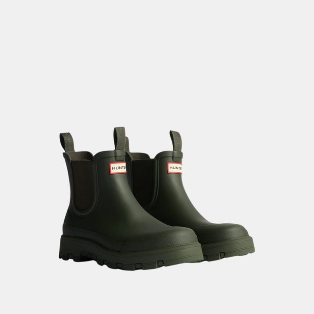 Hunter Unisex Elements Elastic Chelsea Boot Dark Olive